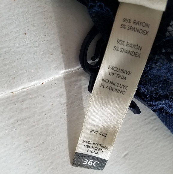 NWT Lucky Brand 2 pack Wireless Bras Size 36C Blue Gray - Picture 8 of 10